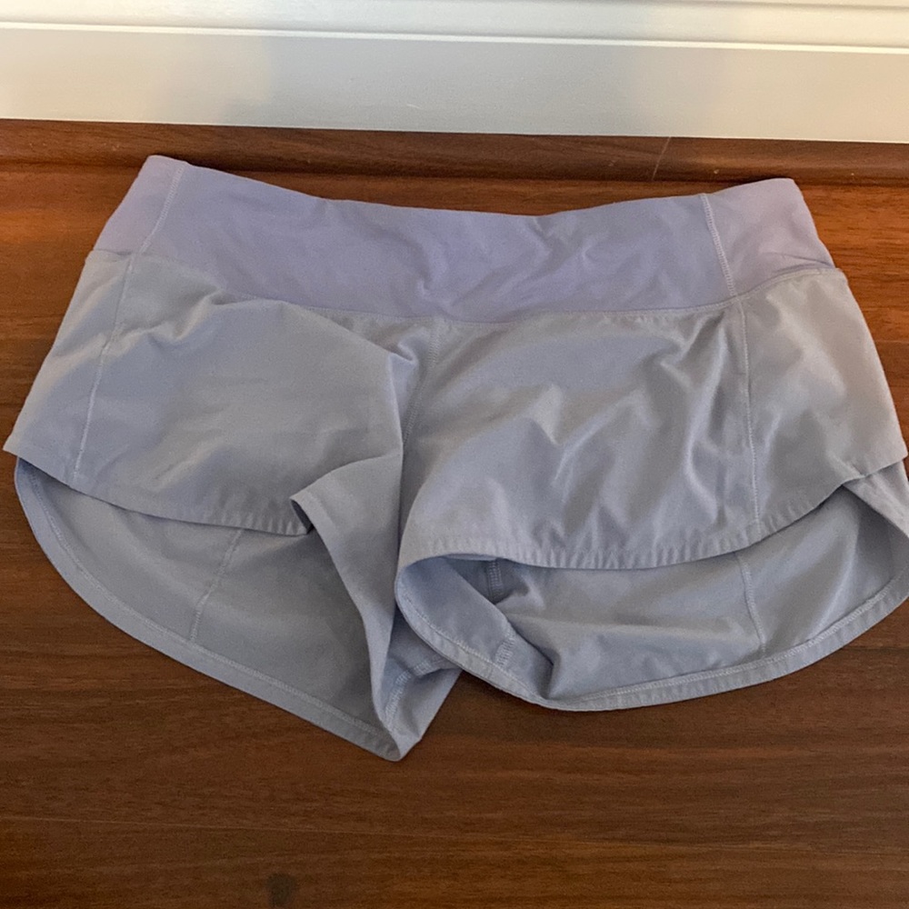 Light purple lululemon speed up shorts!!